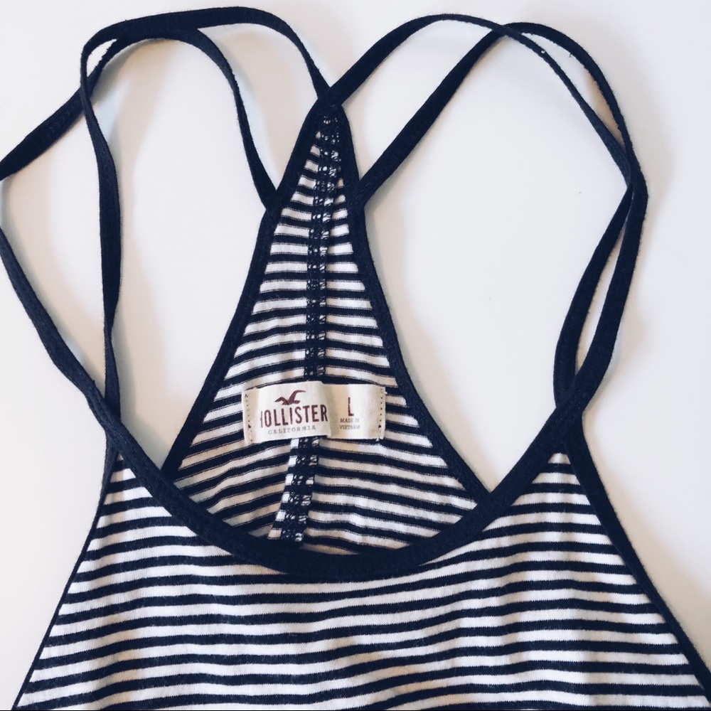 Black and White Striped Tank Top - Picture 4 of 5